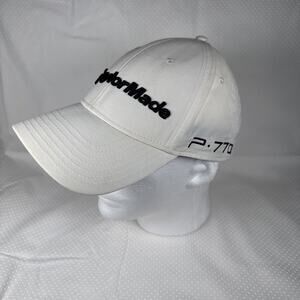 TaylorMade Hat Men’s White One-Size Adjustable. Embroidered Logo